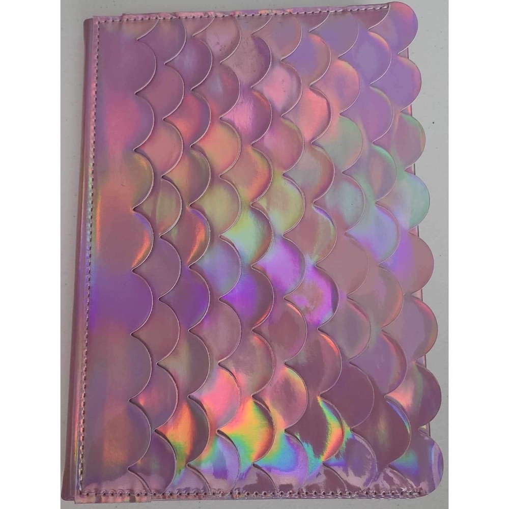 Pen Gear pink ruled journal iridescent neon flap design 200 pages New